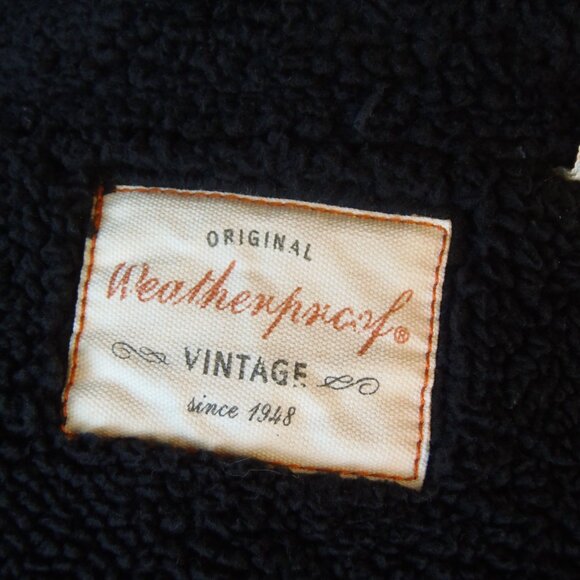 Original Weatherproof Vintage Thick Men's XL Full Zip Faux Fur Lined Jacket Warm - Picture 3 of 10